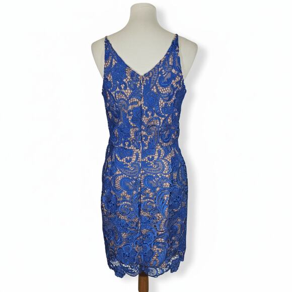 Dress The Population Allie Blue Lace Sheath Dress - Picture 5 of 7